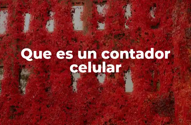 Que es un Contador Celular 2 Cómo funciona un contador celular