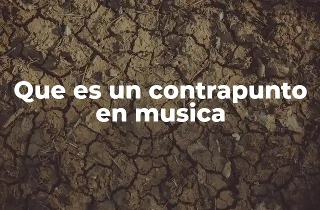 Que es un Contrapunto en Musica