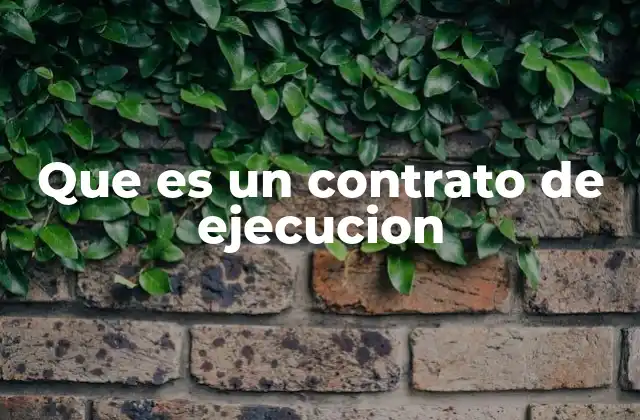 El papel del contrato de ejecución en la relación entre partes