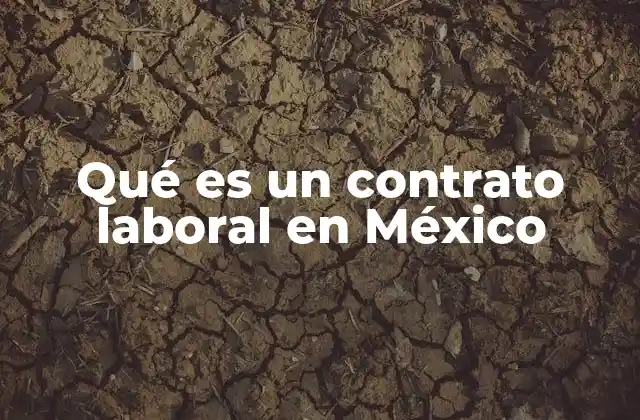 Qué es un Contrato Laboral en México