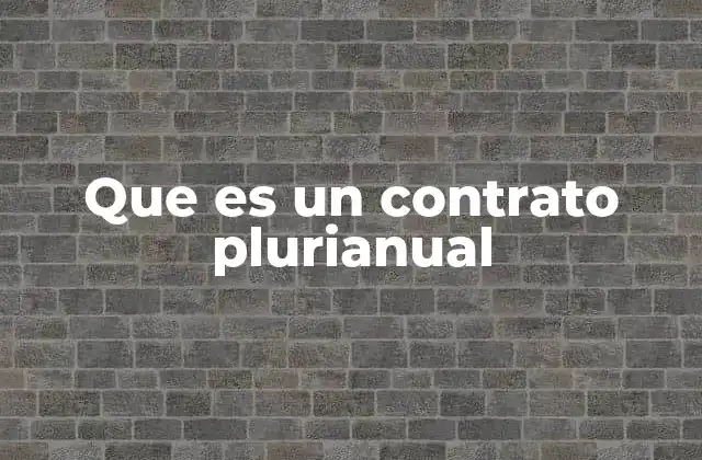 Que es un Contrato Plurianual 2 Características principales de los contratos plurianuales
