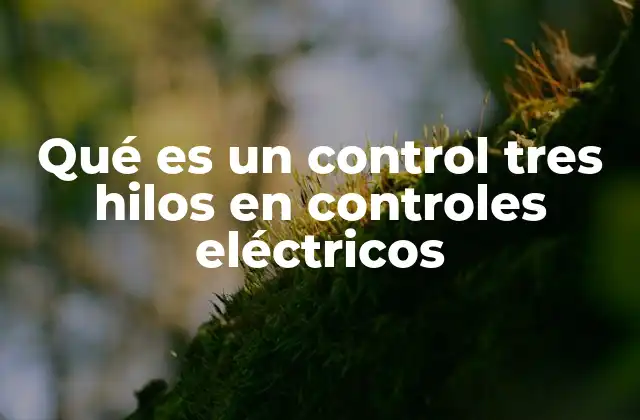 Qué es un Control Tres Hilos en Controles Eléctricos