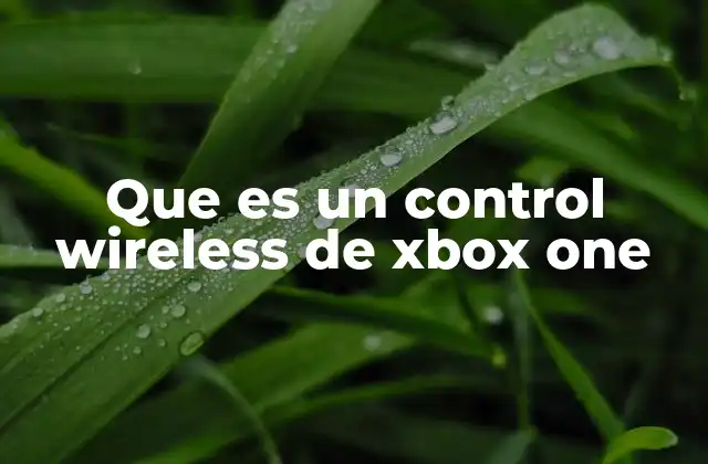 Que es un Control Wireless de Xbox One