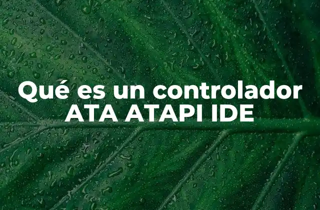 Qué es un Controlador Ata Atapi Ide