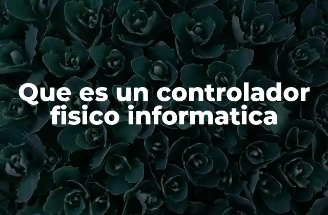 Que es un Controlador Fisico Informatica