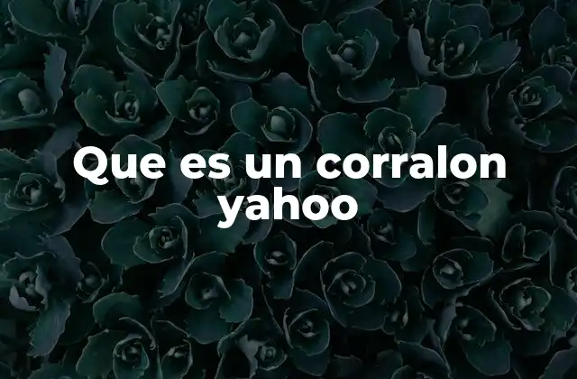 Que es un Corralon Yahoo