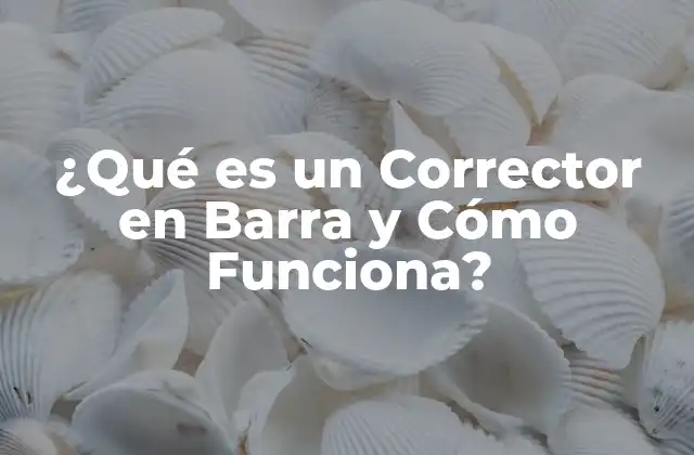 ¿qué es un Corrector en Barra y Cómo Funciona?