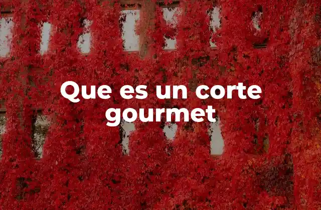 Que es un Corte Gourmet