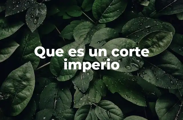 Que es un Corte Imperio