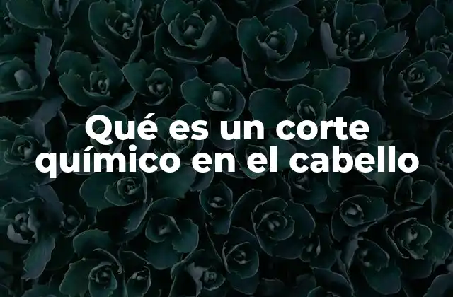 Qué es un Corte Químico en el Cabello