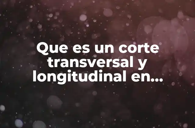 Que es un Corte Transversal y Longitudinal en Metodologia 2 Tipos de estudios y su enfoque metodológico