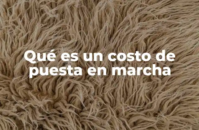 Los costos iniciales antes de comenzar una operación