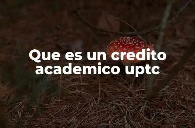 Que es un Credito Academico Uptc