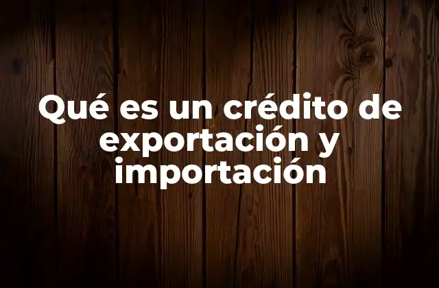 Qué es un Crédito de Exportación y Importación 2 El rol de los créditos en el comercio internacional