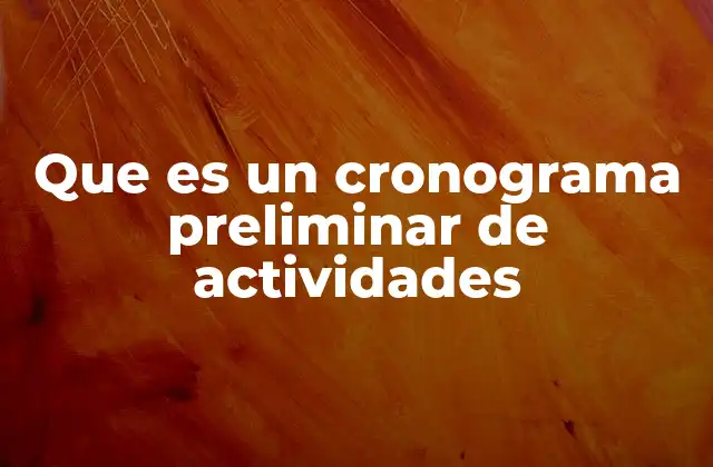 Que es un Cronograma Preliminar de Actividades 2 La importancia de planificar antes de comenzar