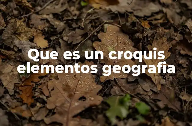 Que es un Croquis Elementos Geografia