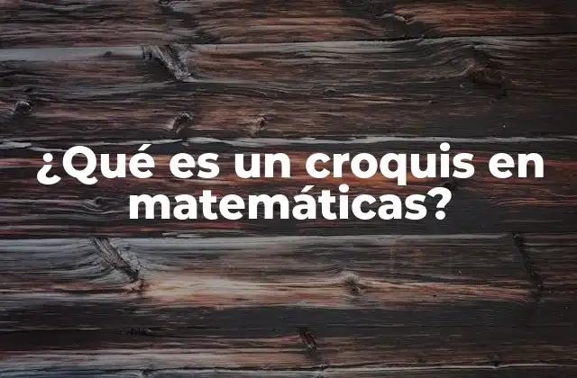 ¿qué es un Croquis en Matemáticas?