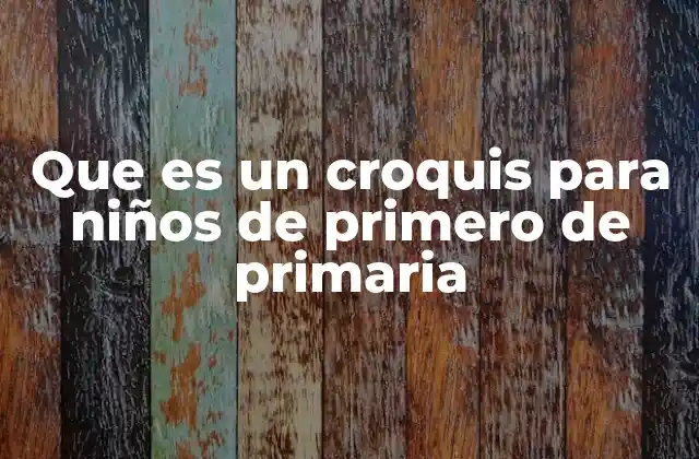 Que es un Croquis para Niños de Primero de Primaria