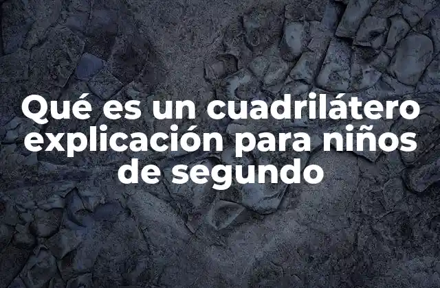 Qué es un Cuadrilátero Explicación para Niños de Segundo