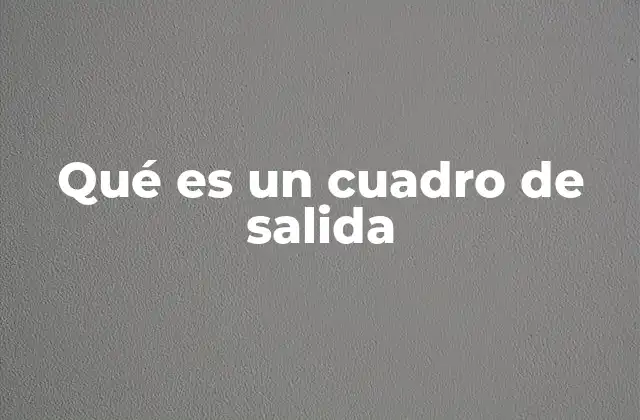 Qué es un Cuadro de Salida 2 La importancia de los sistemas de salida controlada en espacios públicos