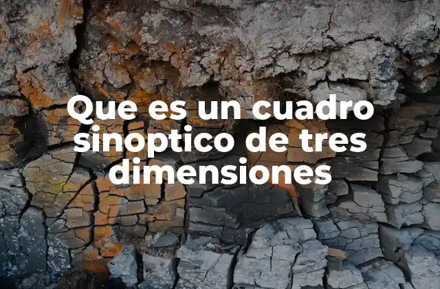 Cuadros sinópticos evolucionados y sus aplicaciones