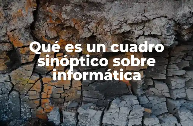Qué es un Cuadro Sinóptico sobre Informática