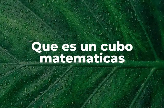 La importancia del cubo en la geometría y la física