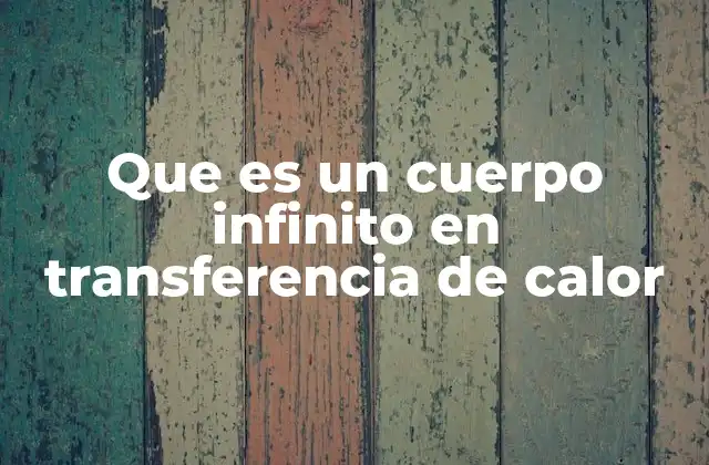 Que es un Cuerpo Infinito en Transferencia de Calor