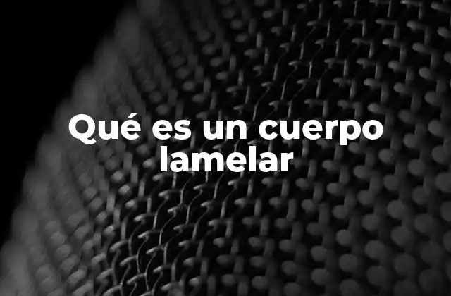 Qué es un Cuerpo Lamelar