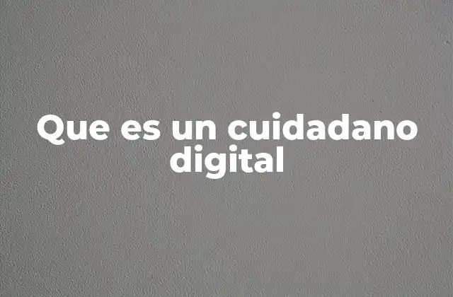 Que es un Cuidadano Digital