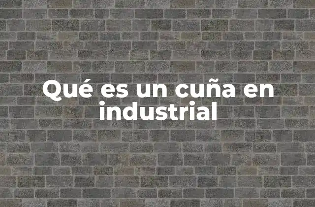 Qué es un Cuña en Industrial
