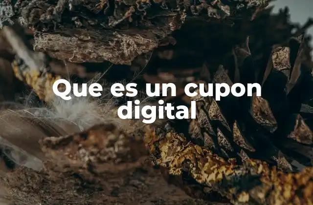 Que es un Cupon Digital