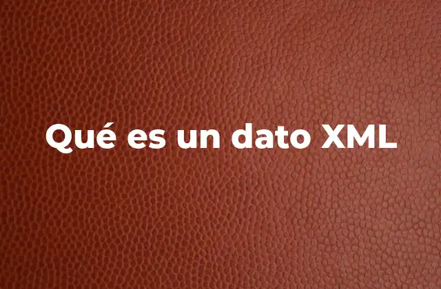 Qué es un Dato Xml
