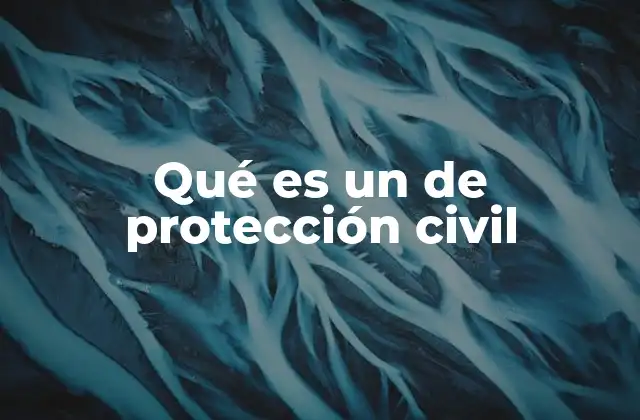 Qué es un de Protección Civil