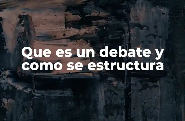 Que es un Debate y como Se Estructura