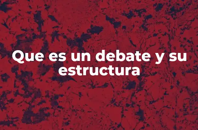 Que es un Debate y Su Estructura