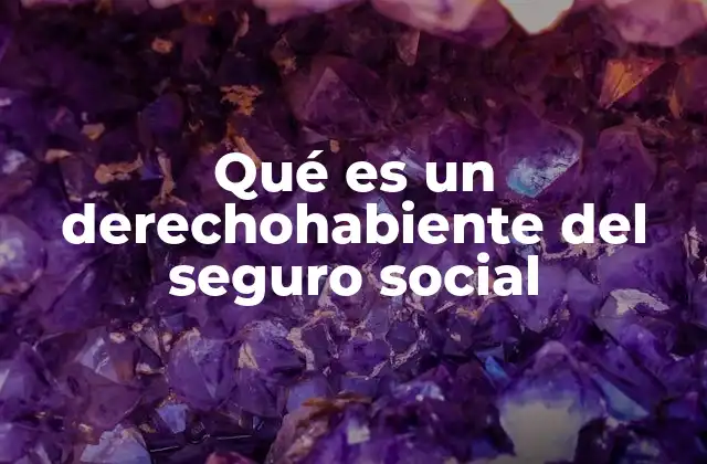 Qué es un Derechohabiente Del Seguro Social