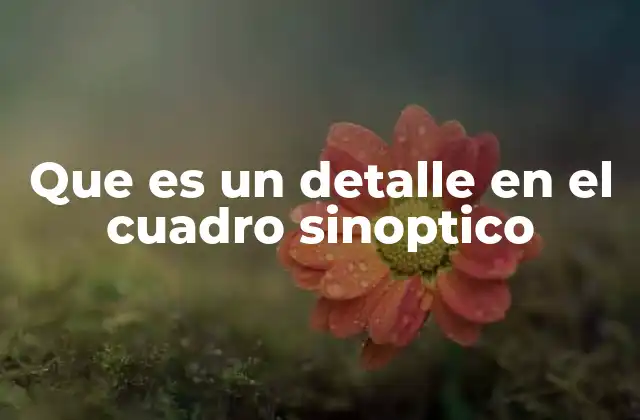 La importancia de los detalles en la estructura de un cuadro sinóptico