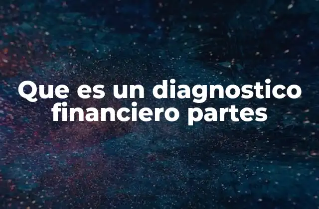 Que es un Diagnostico Financiero Partes