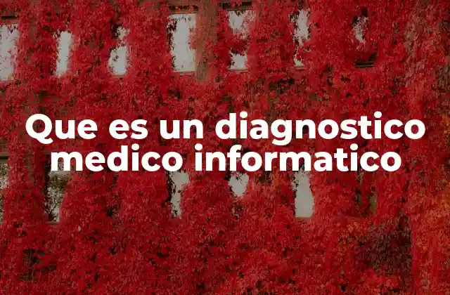Que es un Diagnostico Medico Informatico
