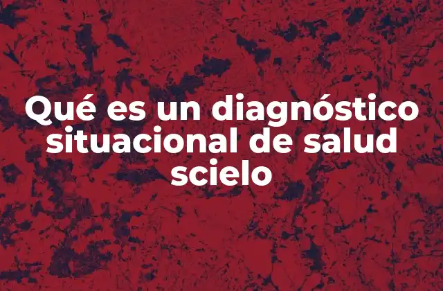 Qué es un Diagnóstico Situacional de Salud Scielo