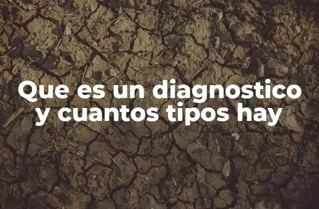 Que es un Diagnostico y Cuantos Tipos Hay