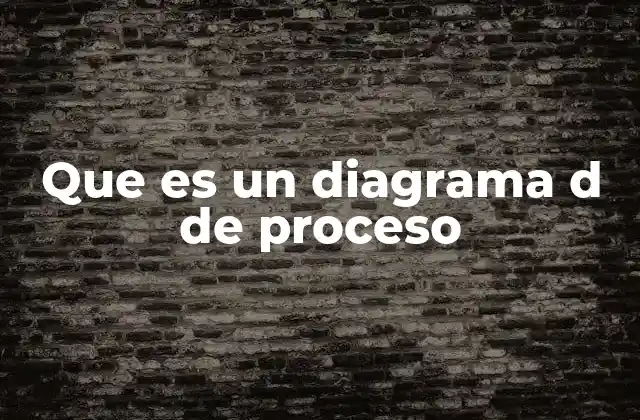 Que es un Diagrama D de Proceso