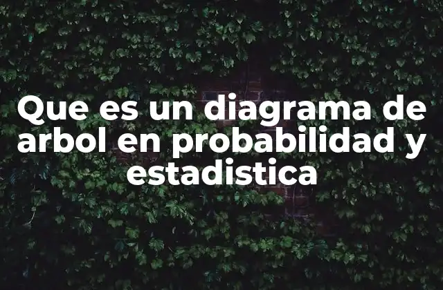 Que es un Diagrama de Arbol en Probabilidad y Estadistica