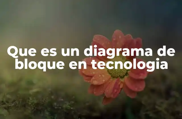 Que es un Diagrama de Bloque en Tecnologia