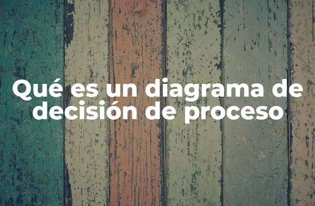 Qué es un Diagrama de Decisión de Proceso