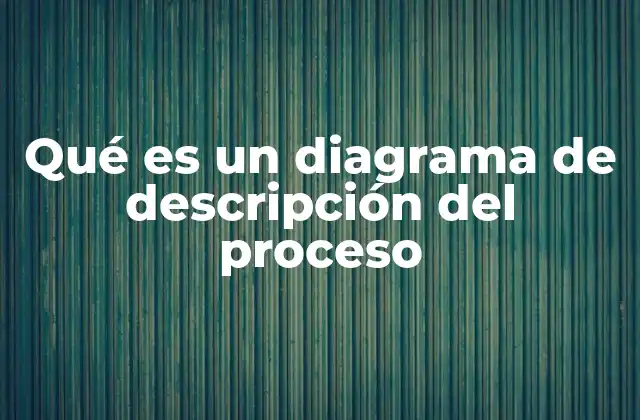 Qué es un Diagrama de Descripción Del Proceso