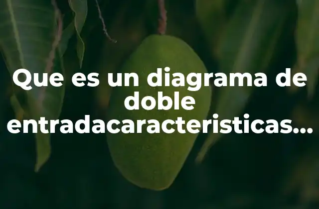 Que es un Diagrama de Doble Entradacaracteristicas de Mapa Mental