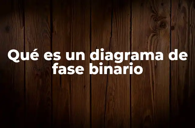 Qué es un Diagrama de Fase Binario