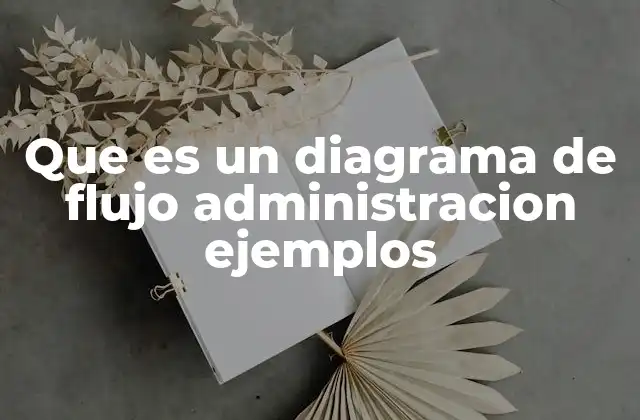 Que es un Diagrama de Flujo Administracion Ejemplos